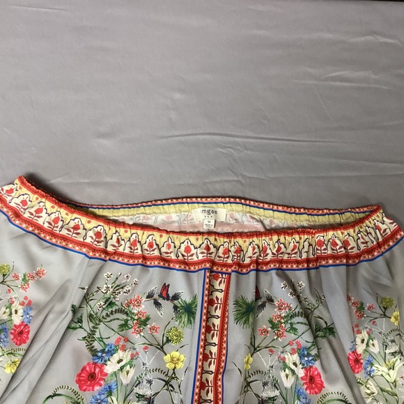 Umgee Floral Print Off Shoulder Bell Sleeve Blouse Bohemian Top Size‎ M Summer - Picture 6 of 15